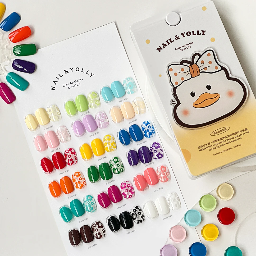 悠梨悠梨18色画画鸭彩绘盘新品三原色拍拍彩绘画花胶转印甲油胶