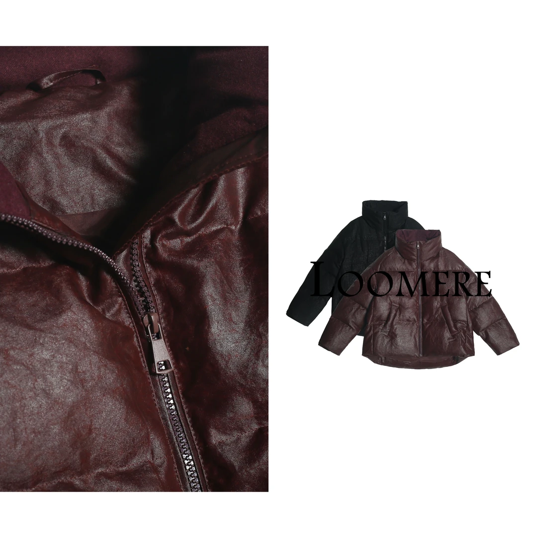 【浮光】冬季新款节约时尚香云纱90白鹅绒满分桑蚕丝羽绒服SDMG3817