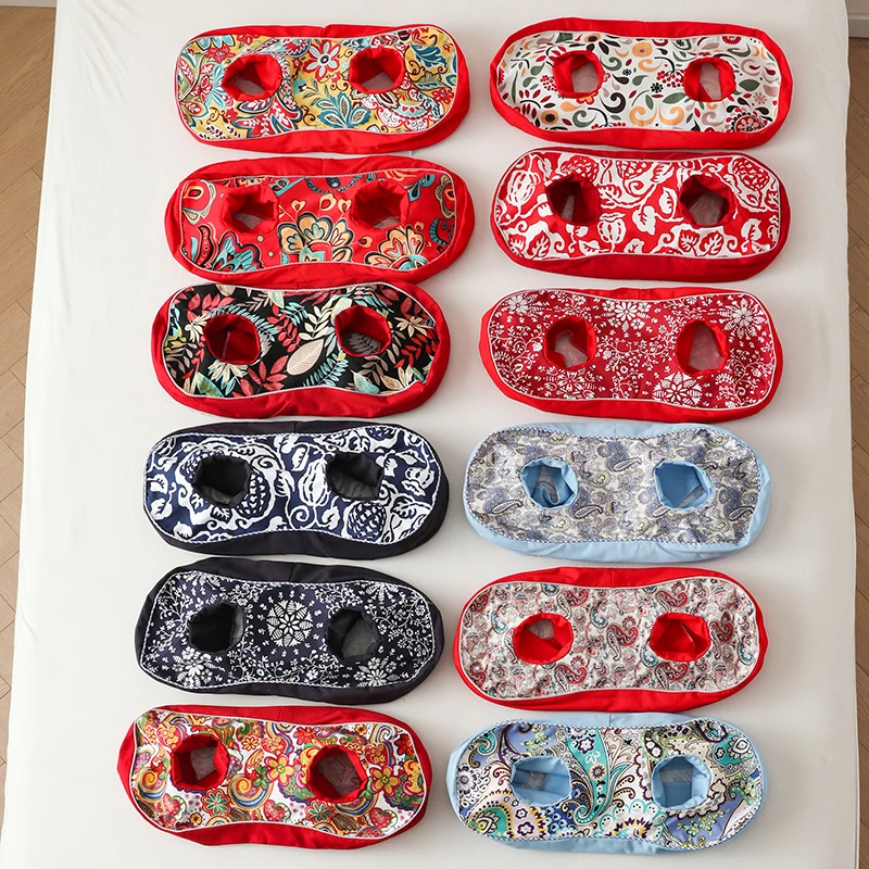 护耳枕套老人护颈保健枕芯套带洞不压耳朵枕套全棉粗布可装荞麦壳