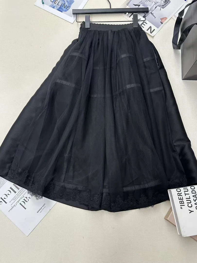 【NANA】早秋欧货网纱拼接半身裙25578