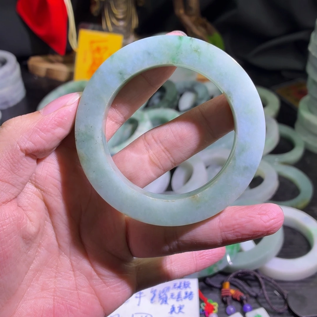 定制翡翠未镶嵌天然翡翠A货毛胚手镯定制