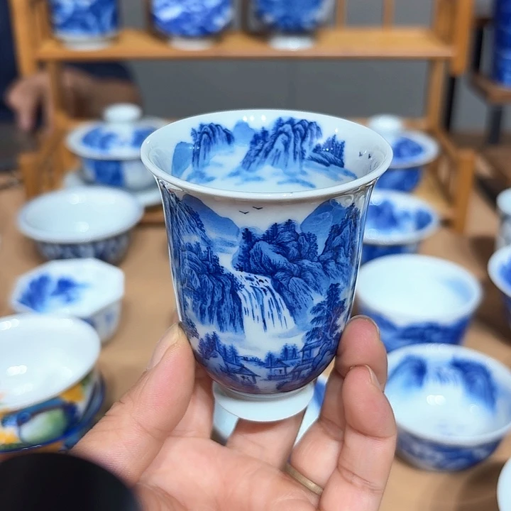 景德镇纯手工手绘单杯