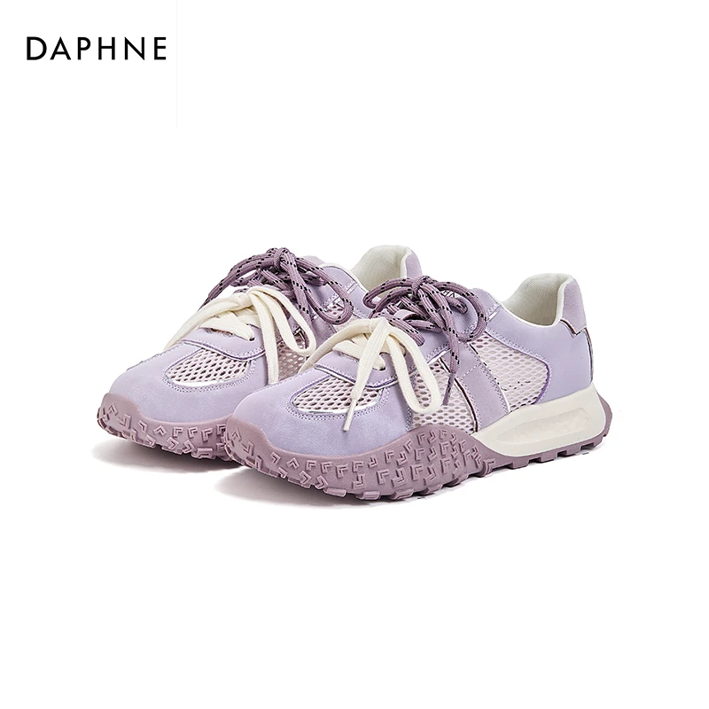 达芙妮2025夏季新款网面透气舒适德训鞋百搭复古阿甘鞋软底休闲鞋