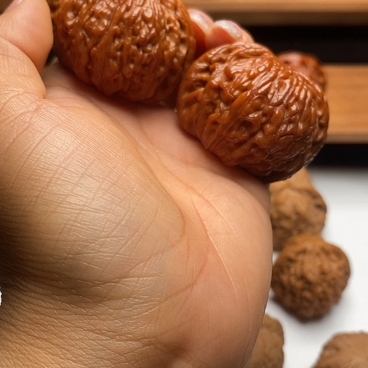 十****明文玩核桃手把件磨盘44