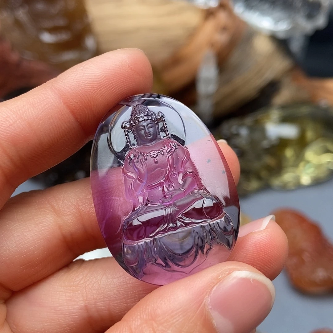 水晶未镶嵌颈饰吊坠