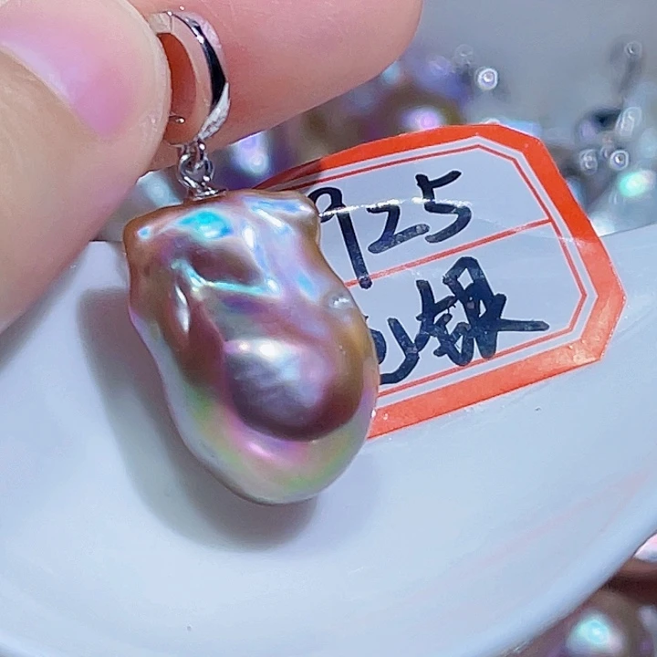 淡水珍珠银S925镶嵌颈饰