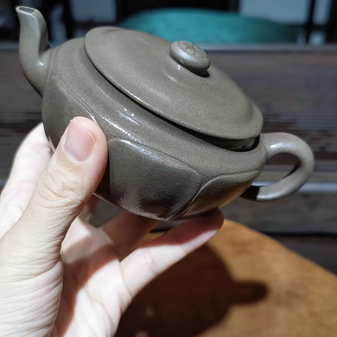 步***里紫砂花盆梵莲壶半手工