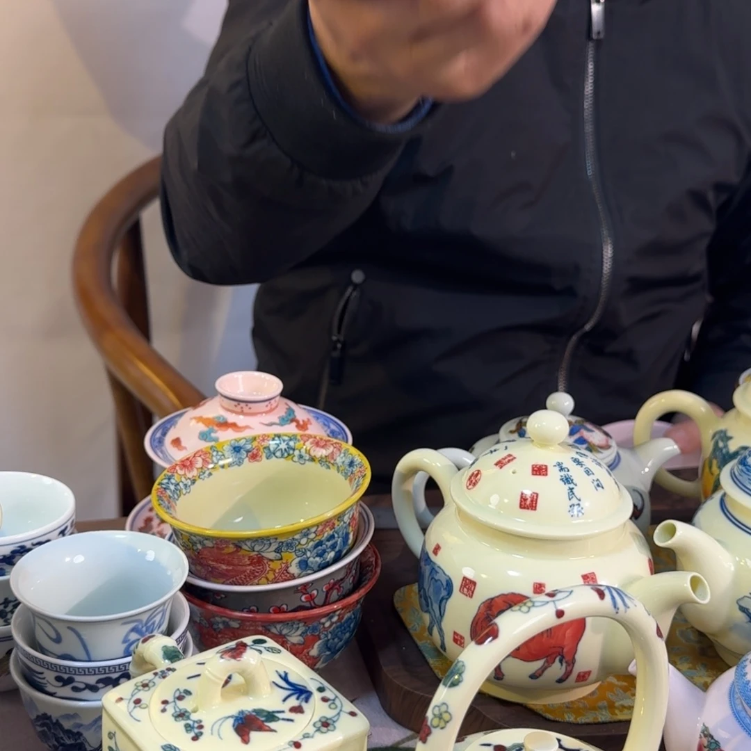 其他陶青花寿桃碗