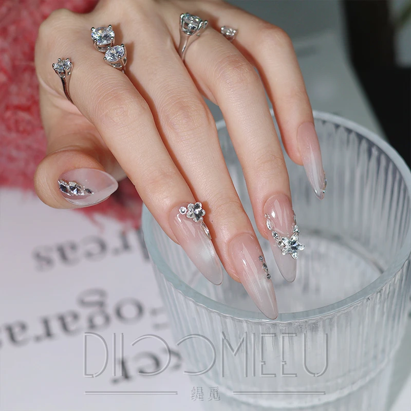 【暗香】缇觅轻奢设计白钻全华子钻纯手工可拆卸式穿戴甲