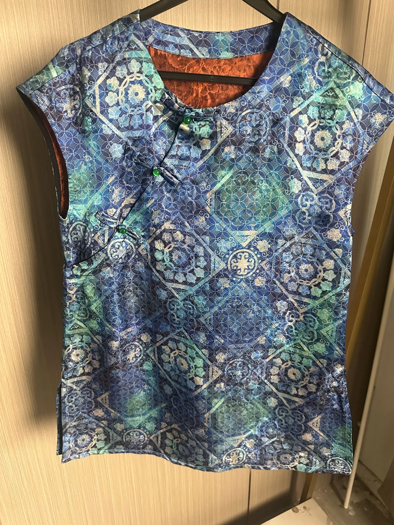 夏季新款新中式国风桑蚕丝复古盘扣上衣气质显瘦百搭短袖衬衫 051