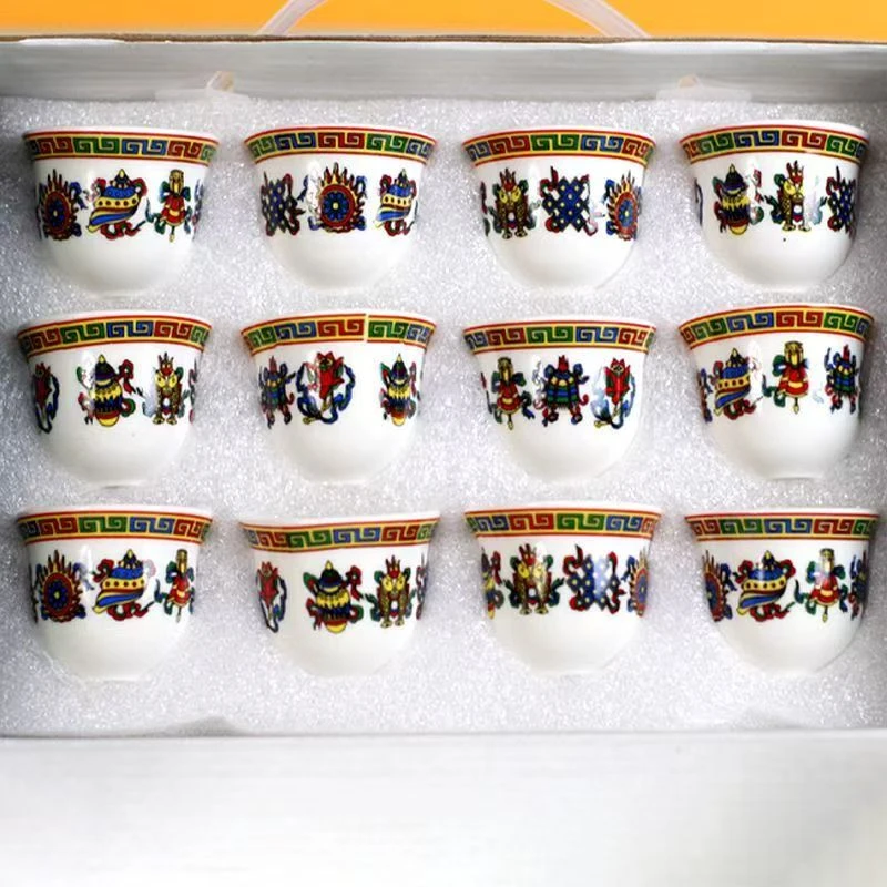 【西藏包邮】陶瓷小酒杯送礼酒盅礼盒装