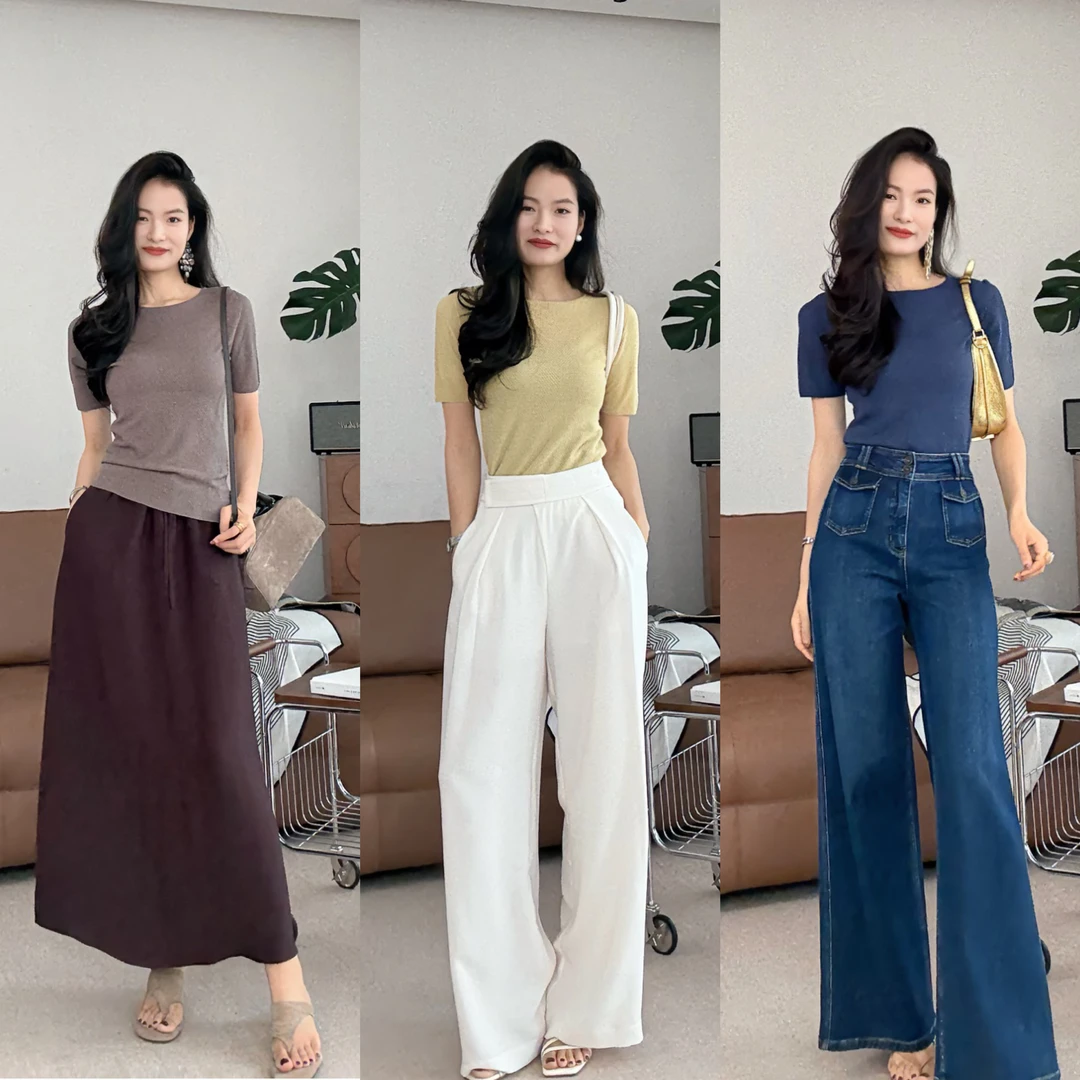 年终大促【金丝线】5/28夏季新款凉感细闪鱼骨纹一字肩X25MS387