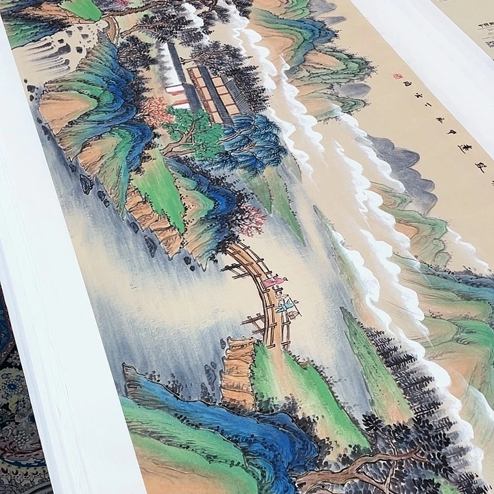 国画书画作品描金拓染书画