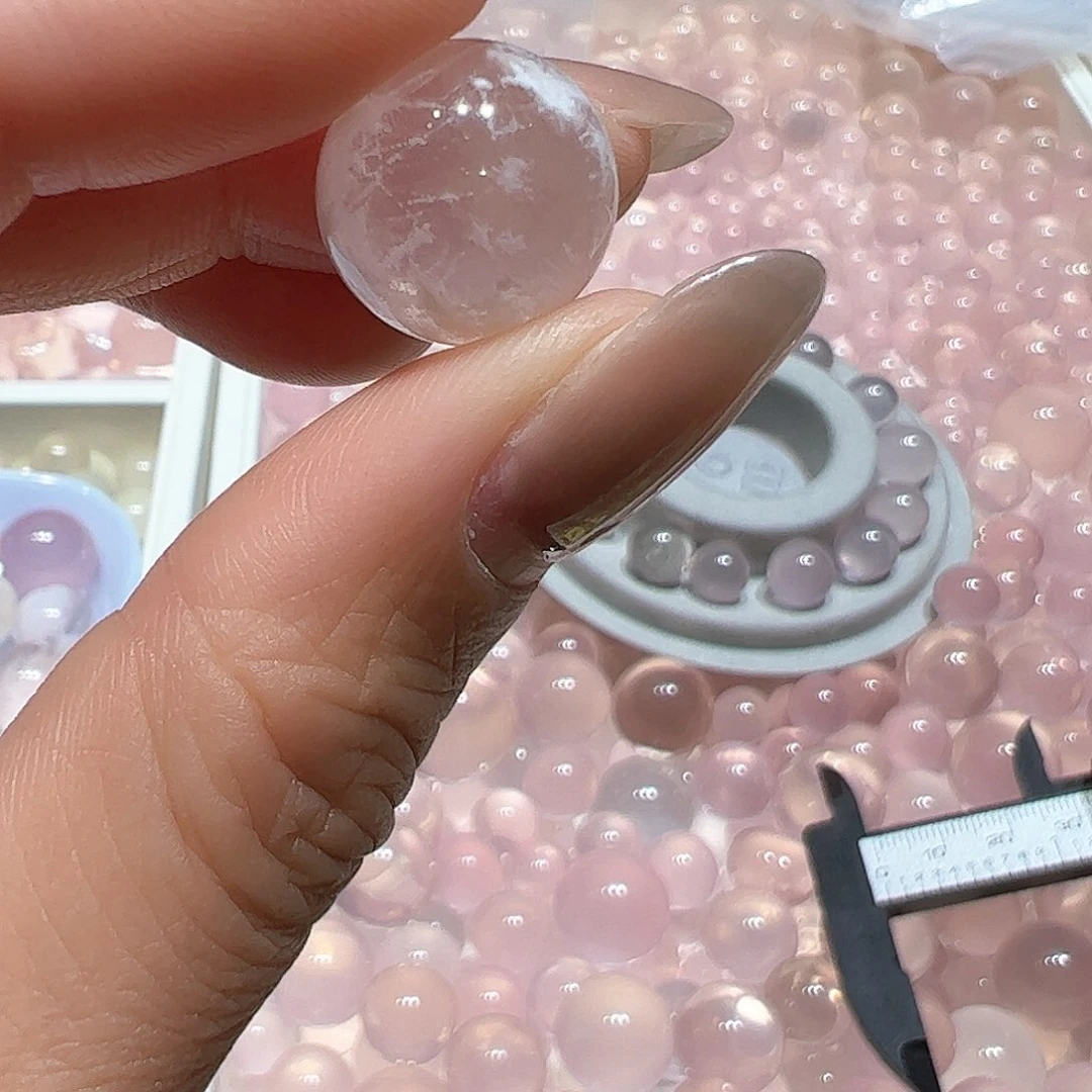 水晶手链未镶嵌糯**粥14.4m粉雪花