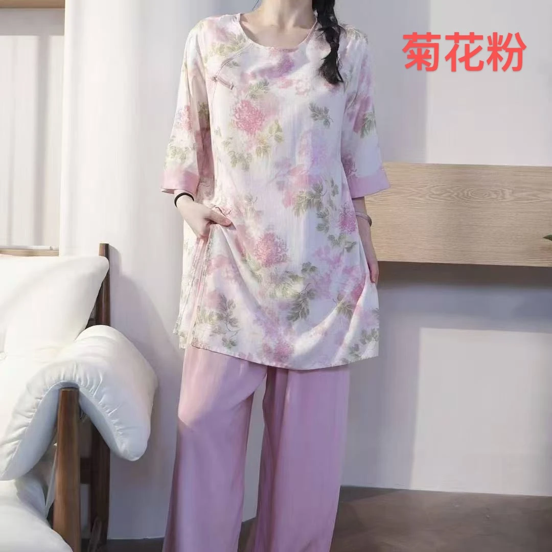 鑫燃KIKI#新中式国风可外穿家居服套装 1993#LULU