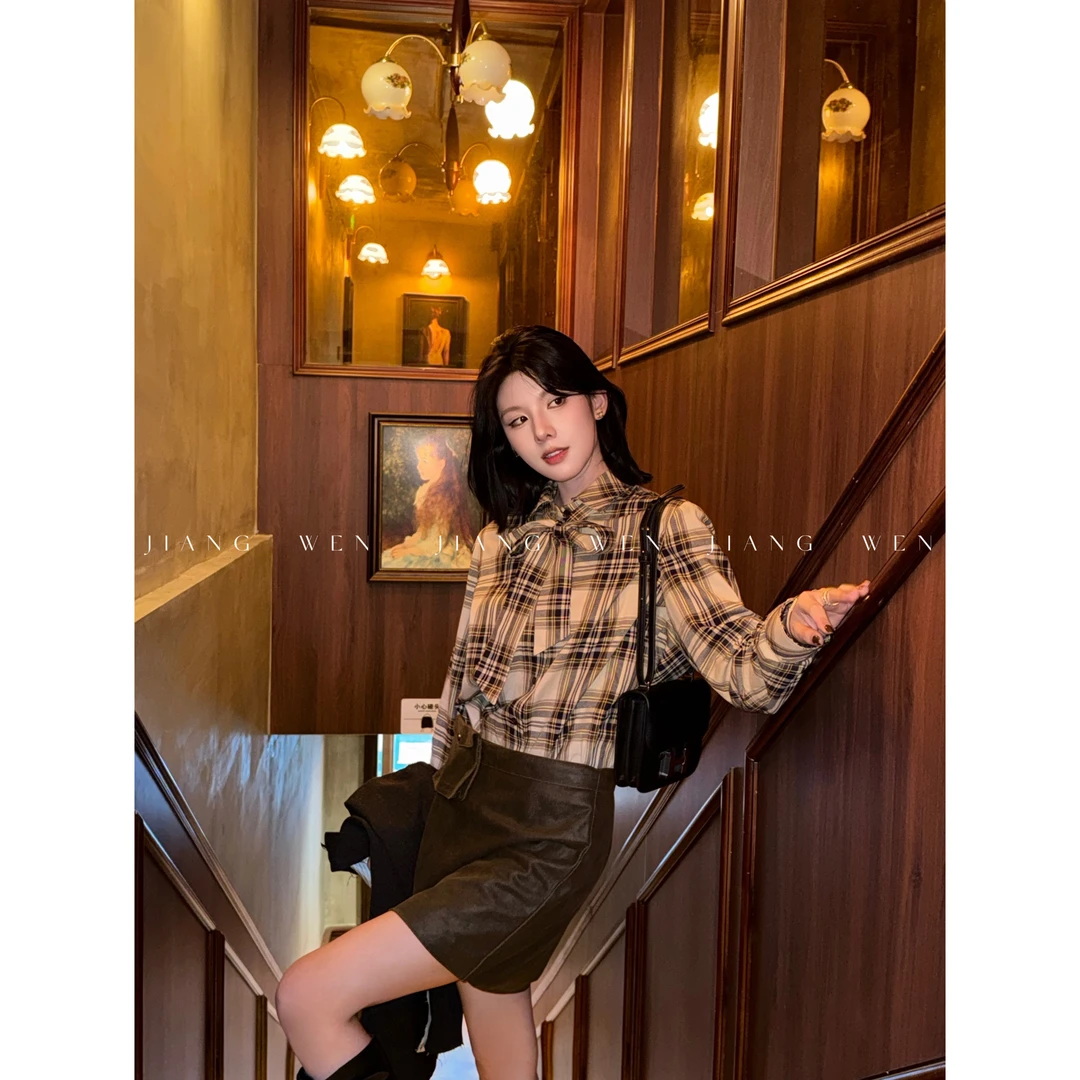 【勃垦地半裙】老钱废土风质感pu皮百搭半身裙(配腰包)