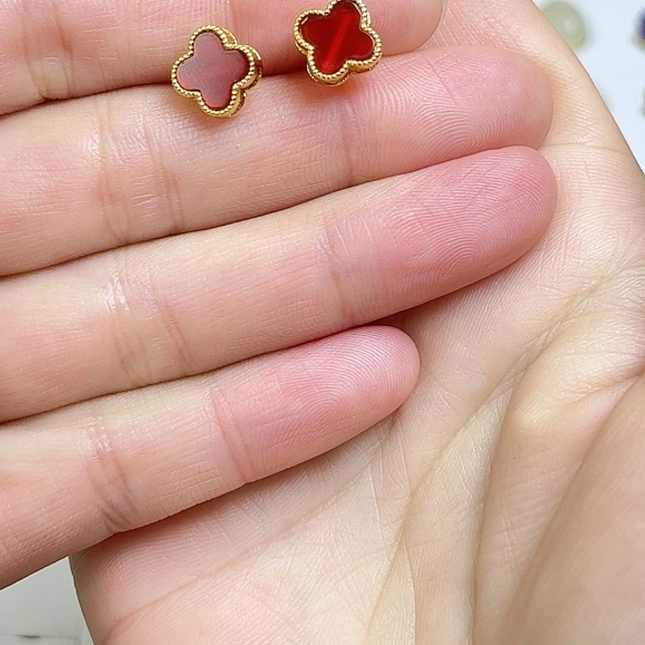 和田玉银S925镶嵌耳饰