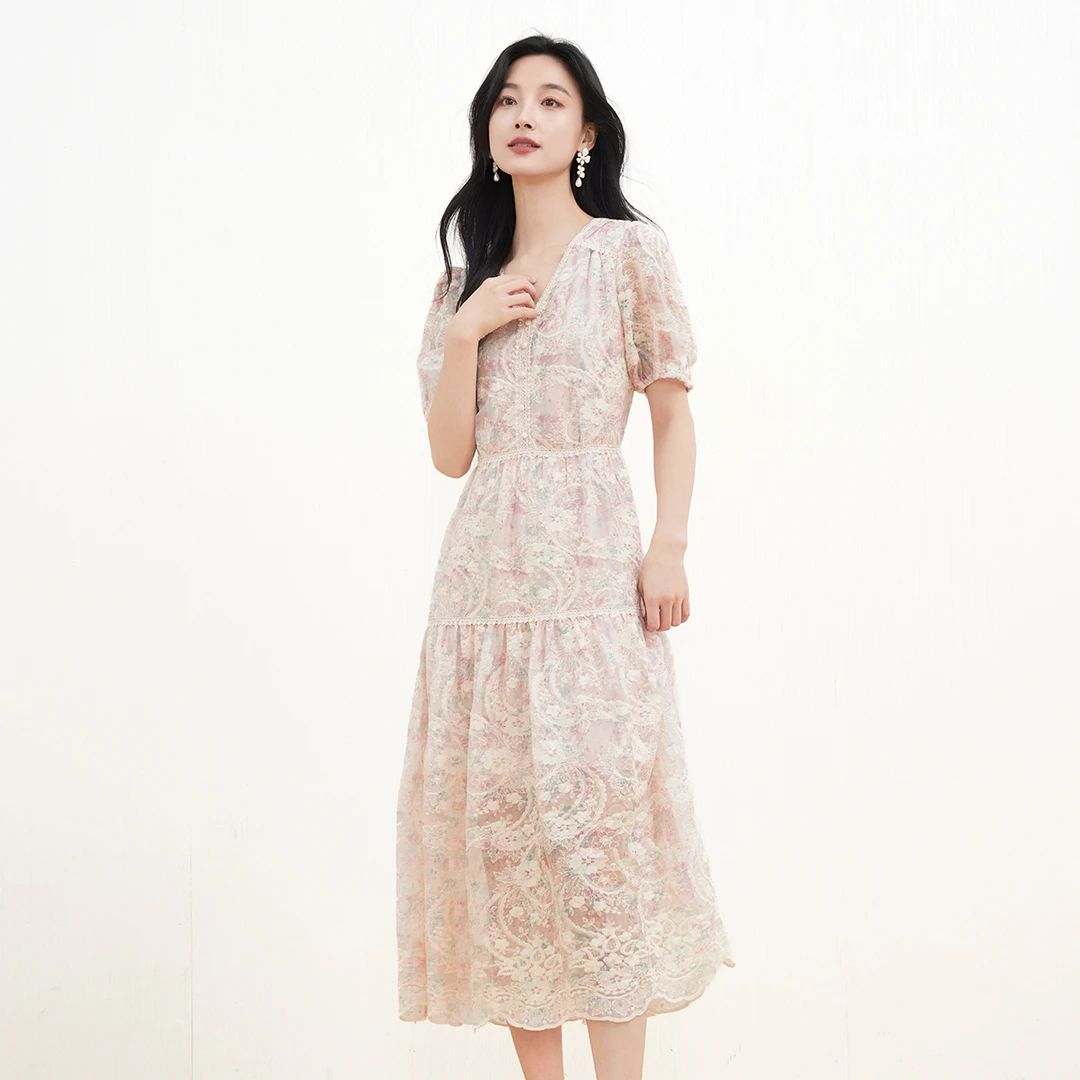 【柠檬专属】佳人苑连衣裙秋季新款J439451