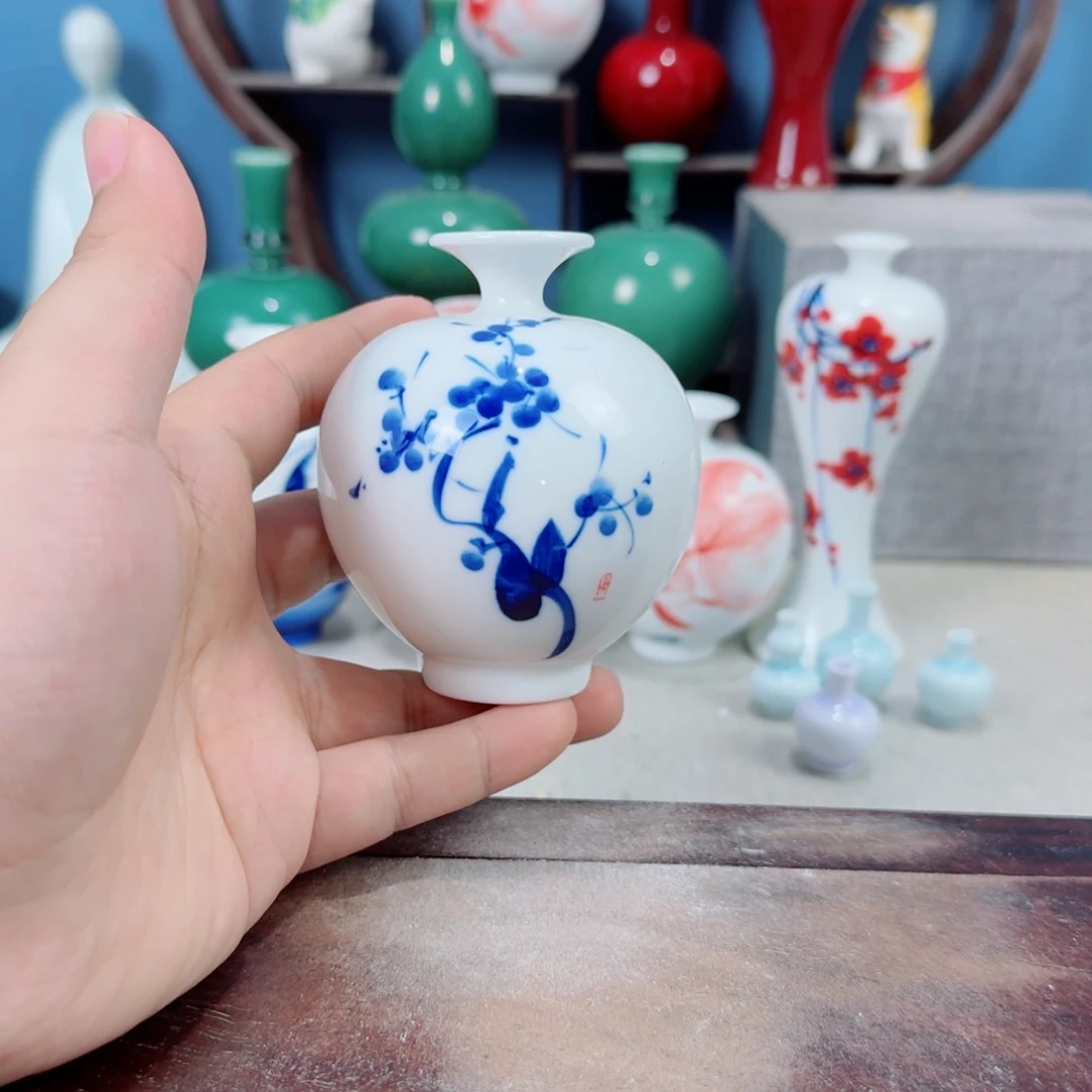 陶瓷手工小花器摆件