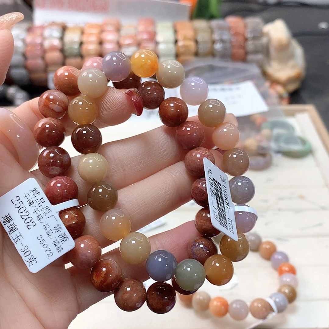 硅化珊瑚（珊瑚玉）手链未镶嵌篱*221