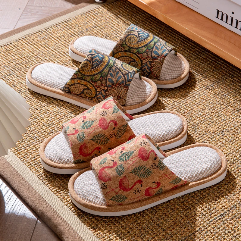 亚麻拖鞋女春秋季2025新款家用室内防滑静音软底棉麻布拖鞋男夏季
