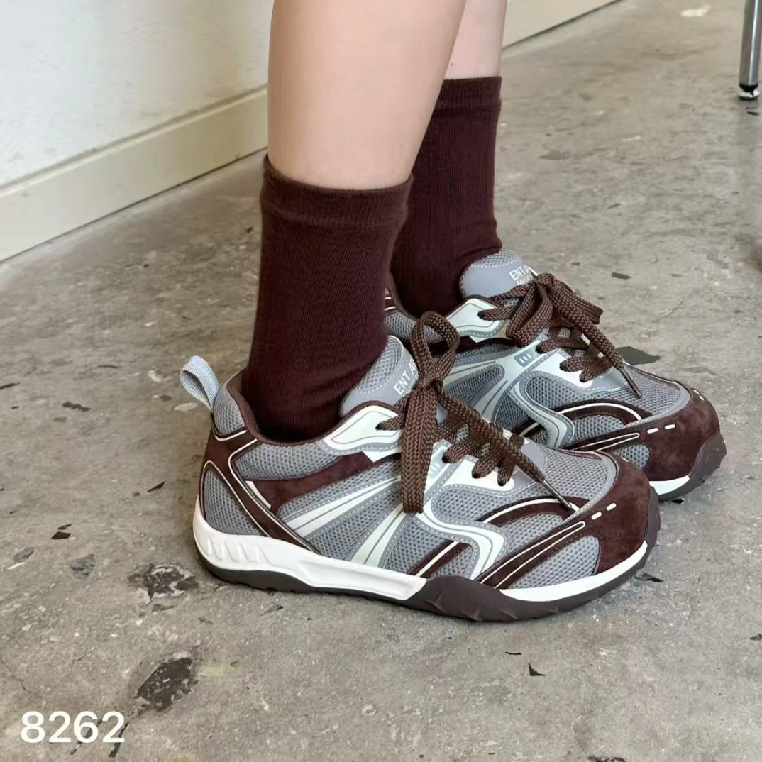 PW 真皮 圆头 阿甘撞色德训休闲防滑丑萌女鞋