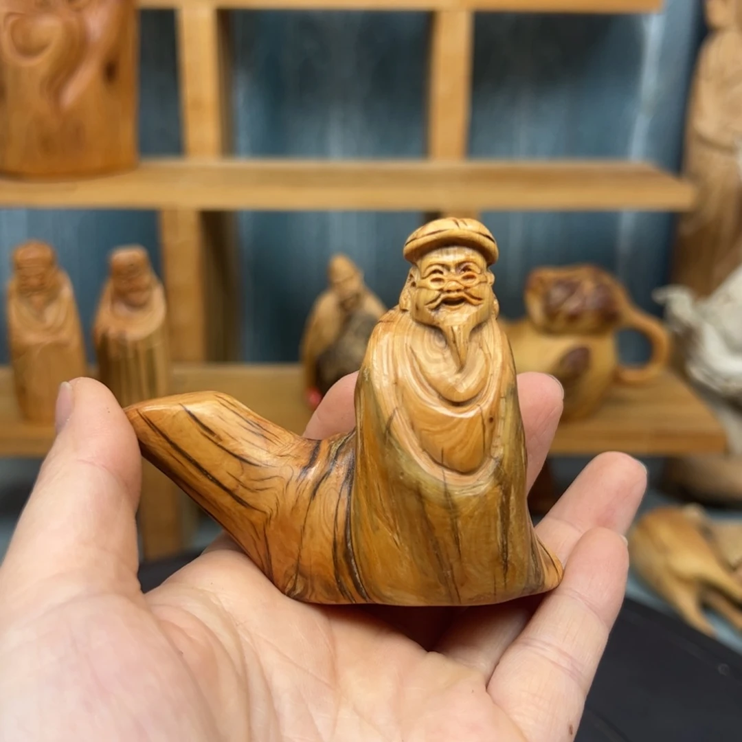 木崖柏木摆件手把件