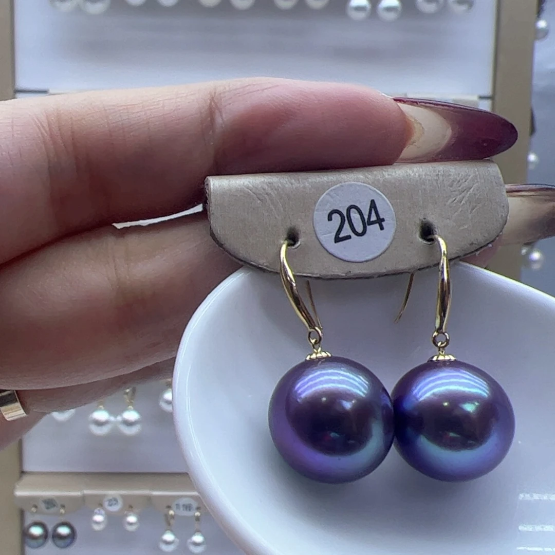 淡水珍珠耳饰18K金镶嵌