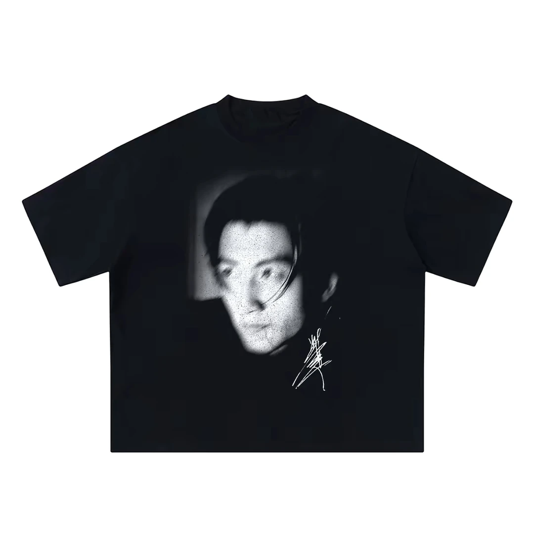 geky*千禧之神数码直喷美式复古索罗娜男生短袖