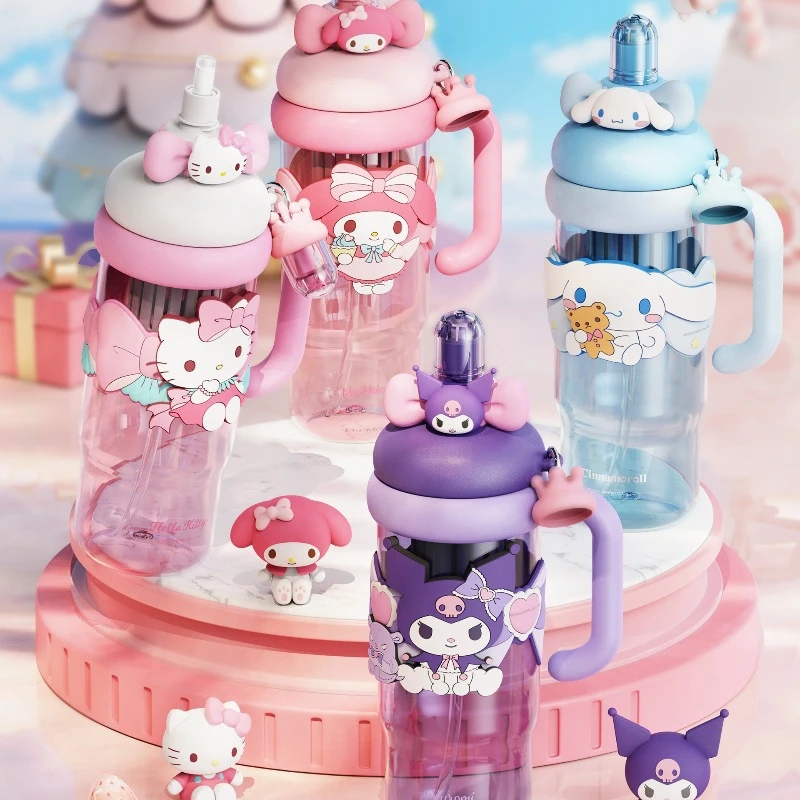 三丽鸥库洛米儿童水杯大容量冰霸杯女高颜值2025新款学生吸管水壶