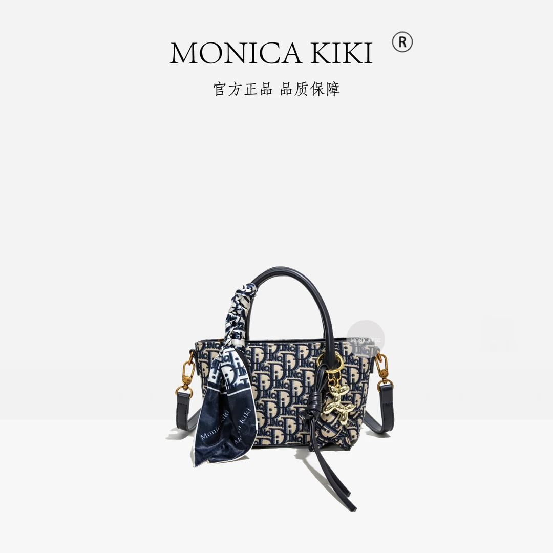 轻奢小众设计包包女式2025新款刺绣老花菜篮子包高级感单肩斜挎包