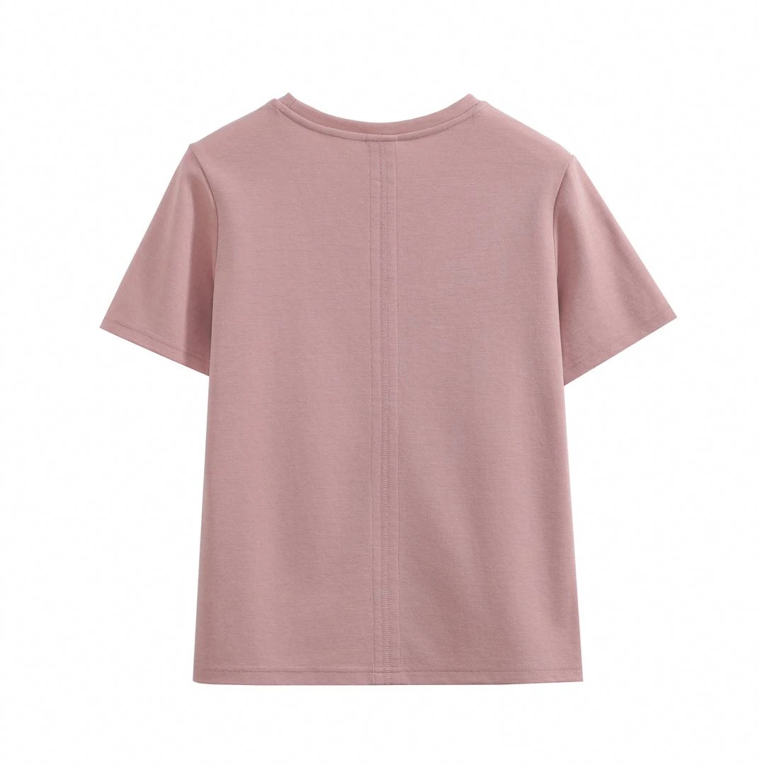 WANGNAFUSHI“真正的醋酸天丝”简约纯色圆领时尚舒适