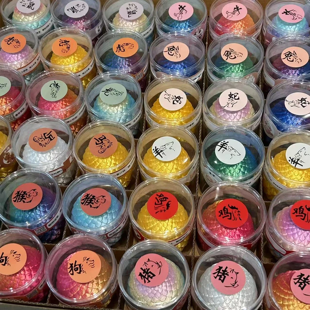 3D打印 十二生肖主题龙蛋盲盒3d打印龙蛋中国龙摆摊神器