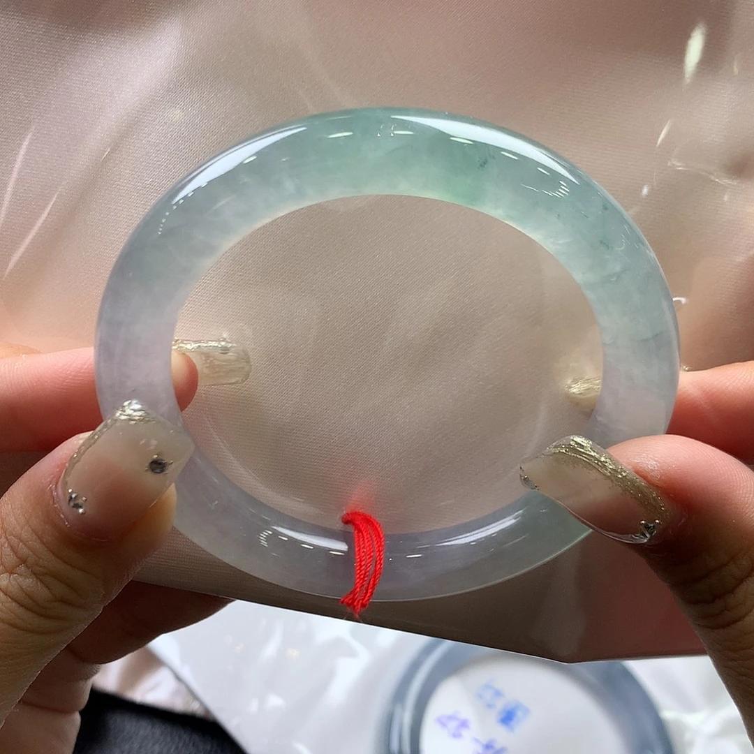 翡翠未镶嵌手镯54圆条