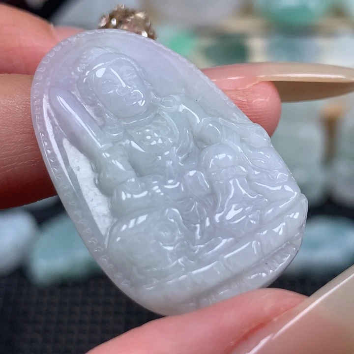 颈饰未镶嵌翡翠文殊菩萨