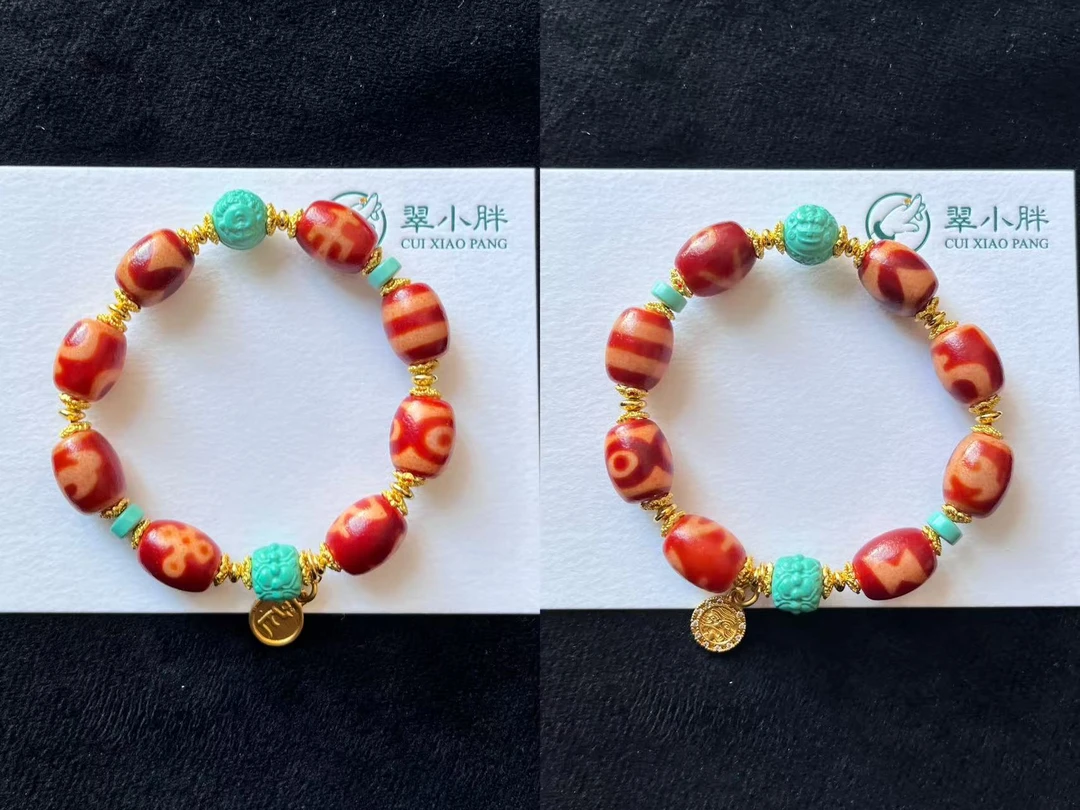 翠小胖三号店 时来运转红肉手串3号天地款CTZA129 多样性发1