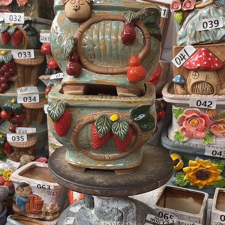 粗陶材质多肉花盆