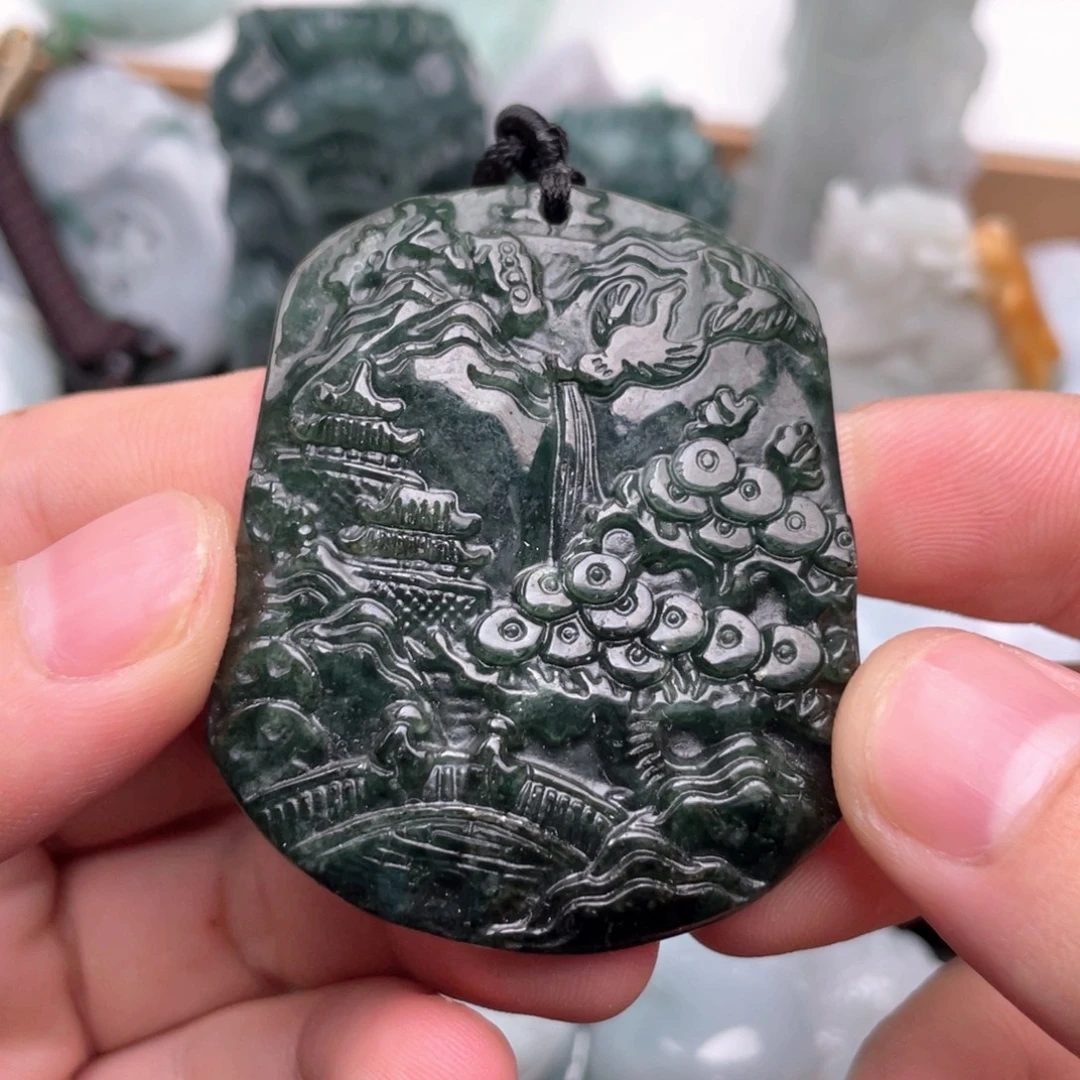 翡翠未镶嵌吊坠(不含链)