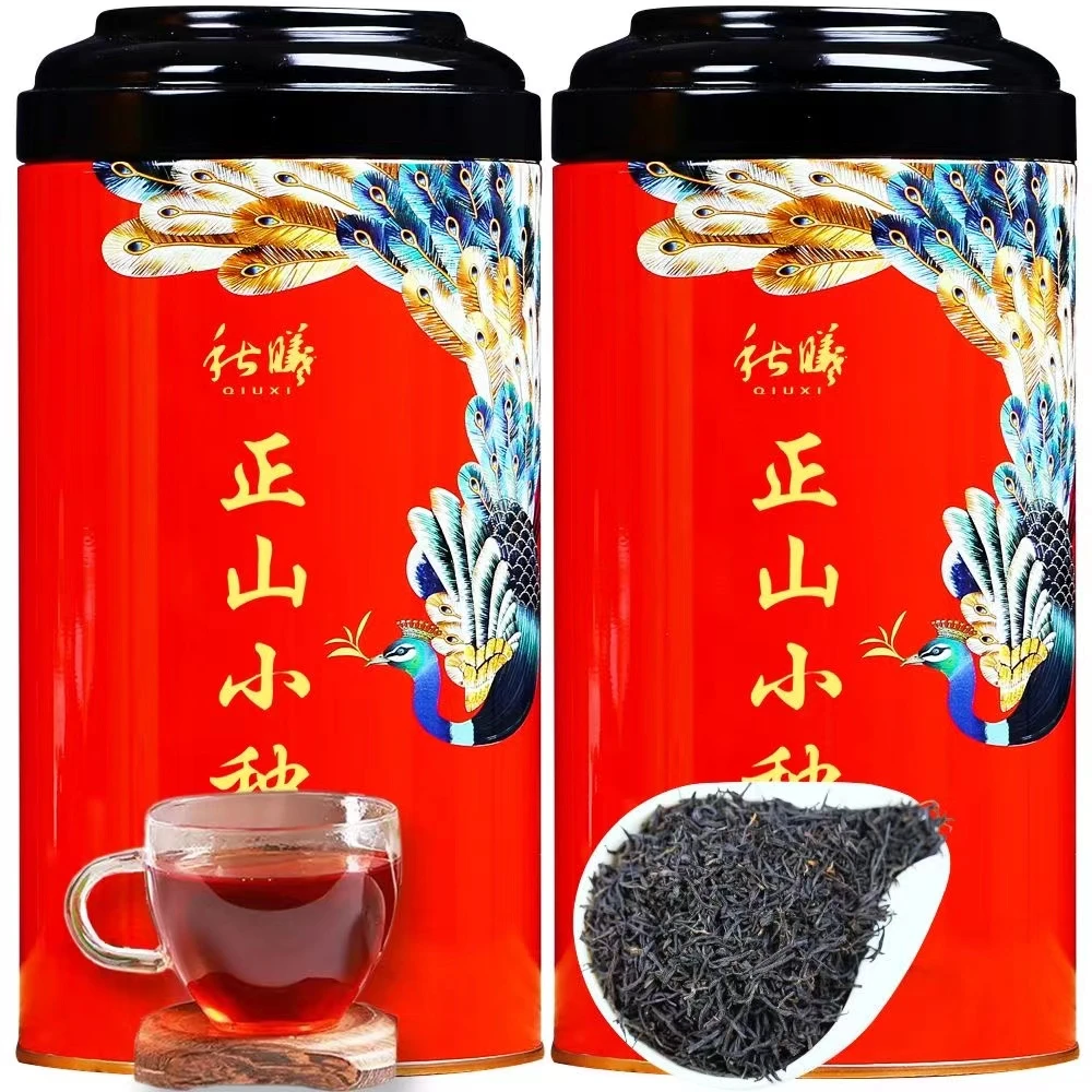 QIUXI/秋曦特级正山小种红茶暖胃桂圆香浓香桐木关红茶罐装500g