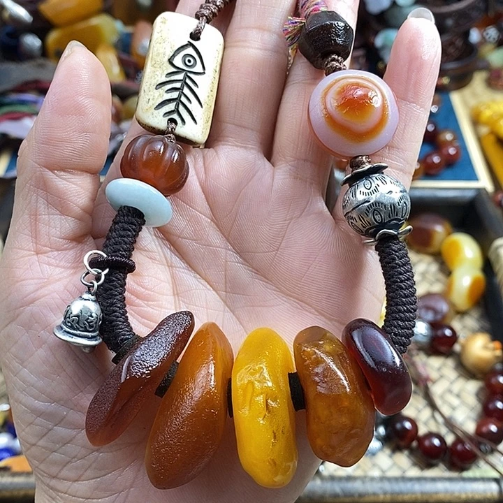 未镶嵌项链蜜蜡项链