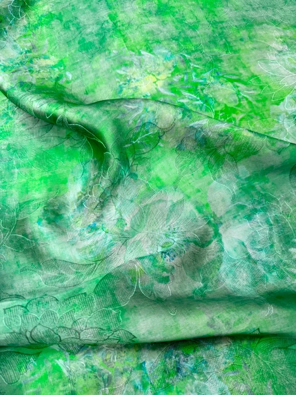 森林之境 香云纱大花萝国风新中式服装面料