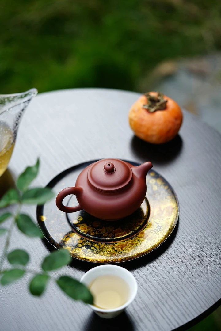 茶道周边紫砂壶小掇只 徐玉凤 朱泥 140ml 7孔