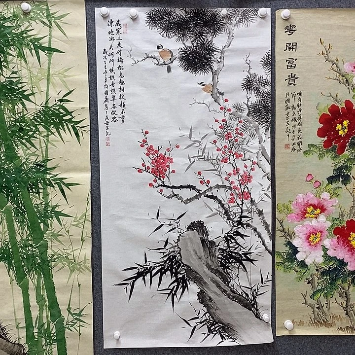 竖款新中式装饰画136-68