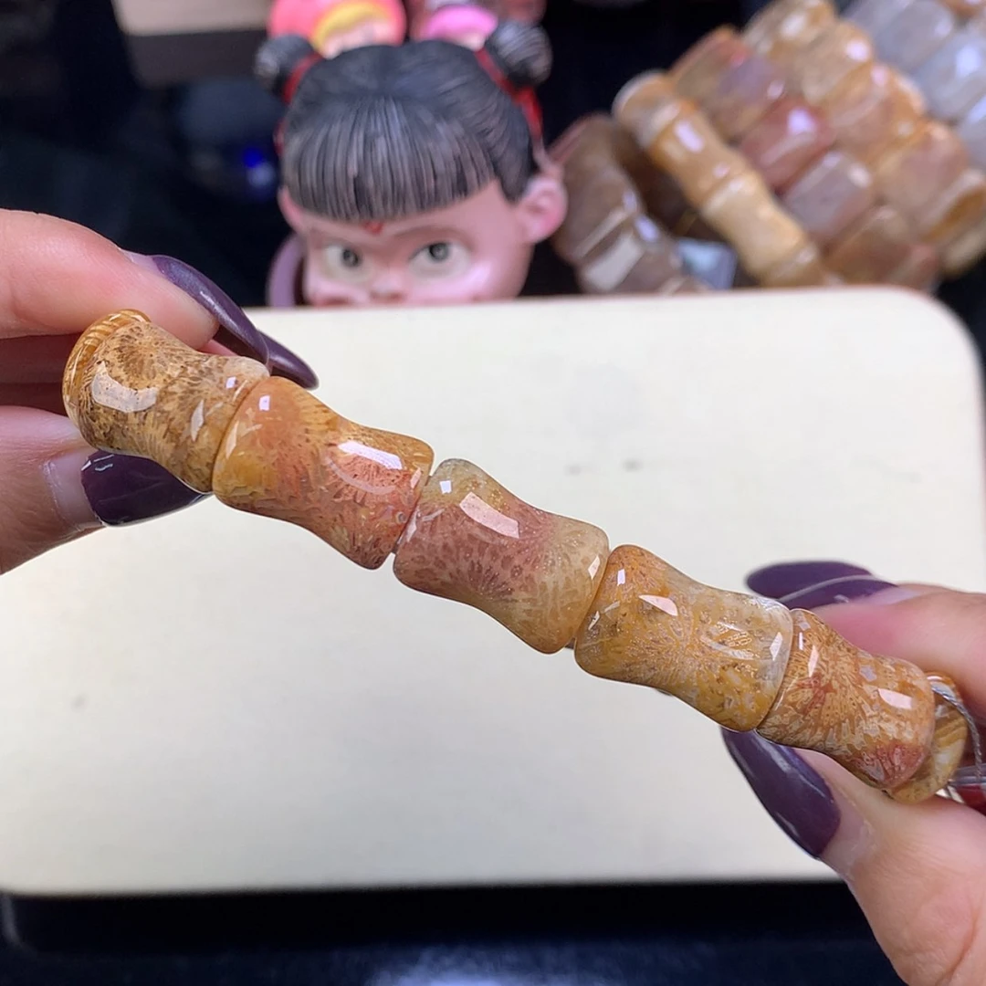 【闪购商品】颈饰未镶嵌硅化珊瑚（珊瑚玉）福利手牌128漏88（8号）