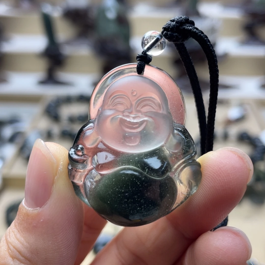 颈饰未镶嵌水晶绿幽灵佛公