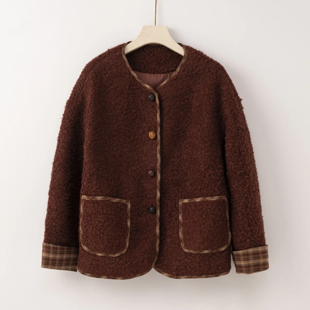 Q2092 拼色设计名媛范气质款小香风女士高感短外套 A827