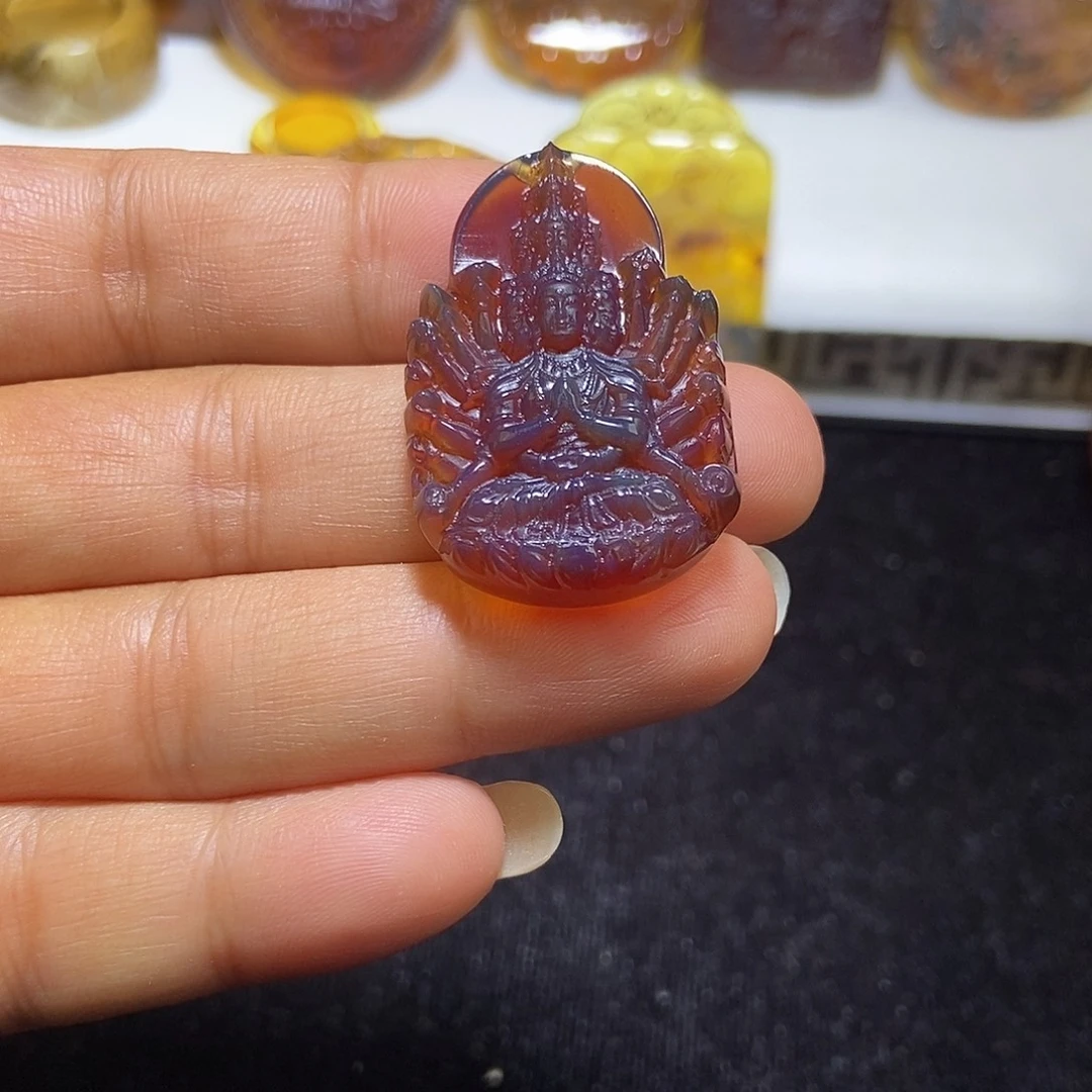 琥珀颈饰未镶嵌缅甸天然琥珀吊坠