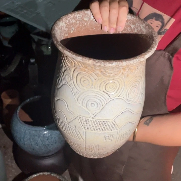 紫砂花盆口19高30正品正品