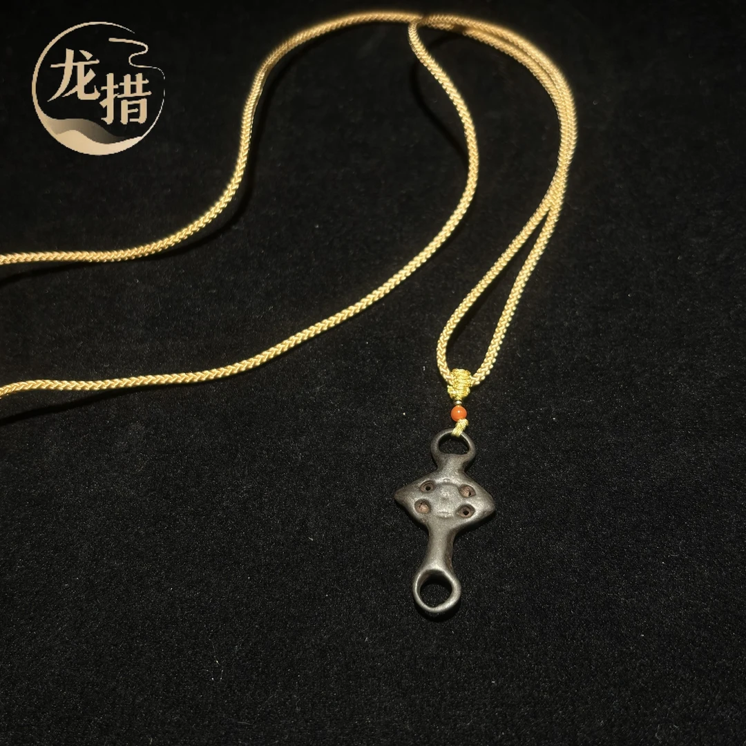 铁合金吊坠 【龙措设计】老天铁经书扣