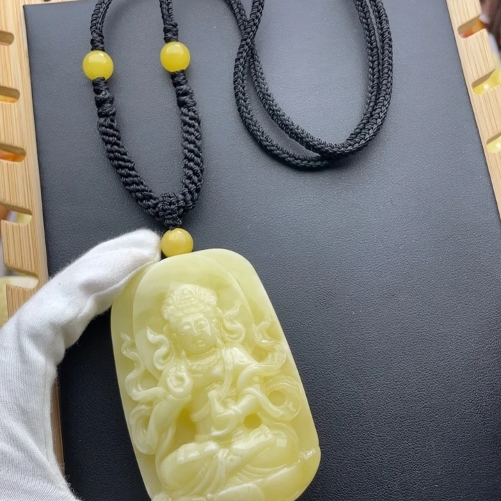 琥珀未镶嵌颈饰天然琥珀蜜蜡